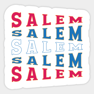 TEXT ART USA SALEM Sticker